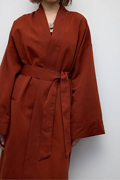 BE BLUE KİREMİT KİMONO TRENÇKOT