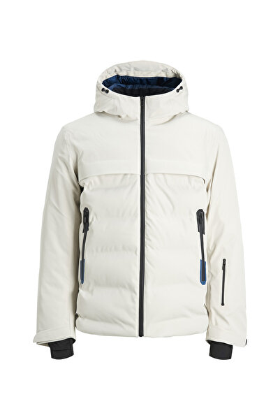 Jack & Jones Ανδρικό παλτό JCOTARWIN PUFFER με κουκούλα μπεζ 12225287