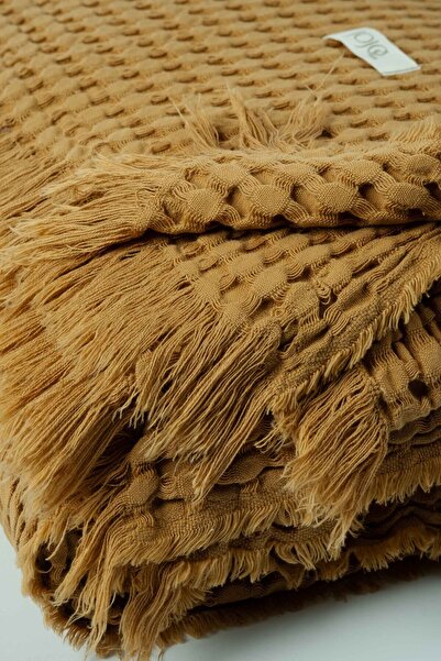 JOJOMIA Norry Çift Kişilik Yatak Örtüsü 240x260 Hardal