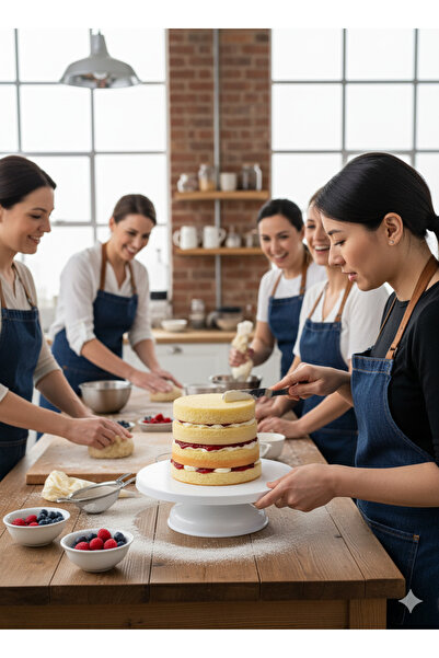 Milea New Year's Table Cake Plaster and Presentation Stand with Rotating Head