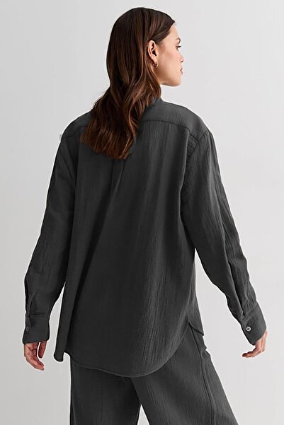 Seeh Καπνιστό πουκάμισο μουσελίνας - μακρυμάνικο και τσέπες SH158