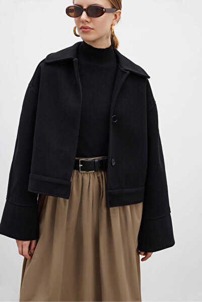 BE BLUE SİYAH KISA KAŞE CEKET