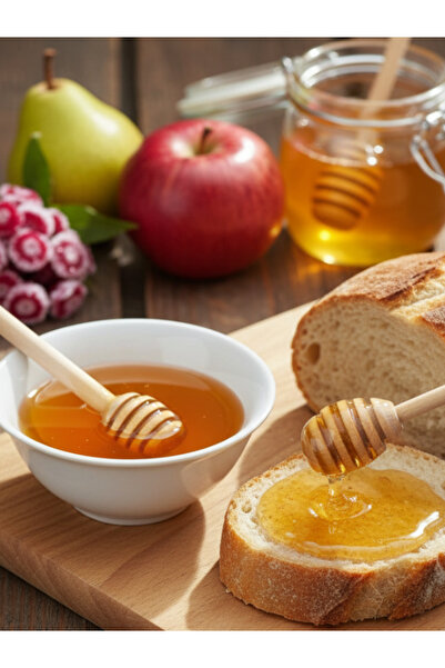 Genel Markalar 3'lü Ahşap Bal Kaşığı Reçel Pekmez Kaşık Seti