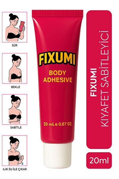 FIXUMI Kıyafet Sabitleyici Vücut Yapıştırıcısı, Ciltle Uyumlu Yüksek Tutuş Gü...