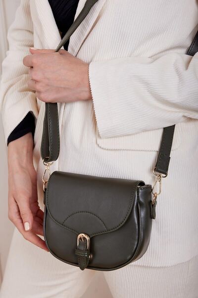 Mopia حقيبة كروس نسائية باللون الكاكي