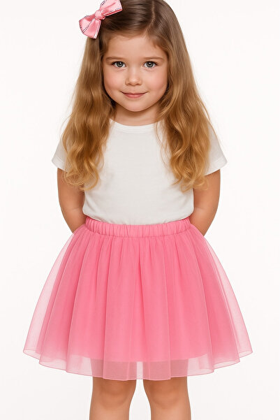 ReilaParty Fusta tutu de balet de culoare roz cu talie elastică – Costum de d...