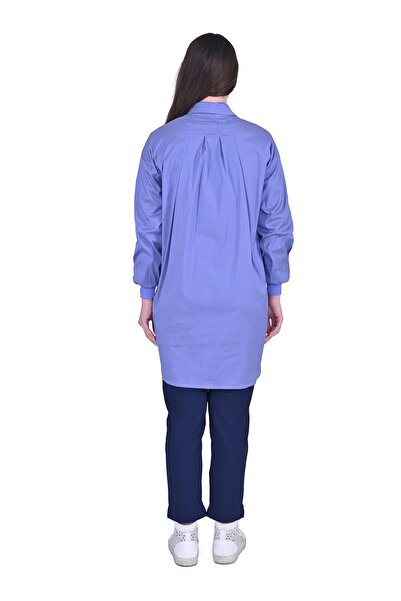 Invee 7004 Модел Синя Бродирана Риза