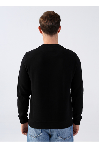 Lee Cooper Ανδρικό φούτερ με λαιμόκοψη O μαύρο 231 LCM 241011 NEWDWADE ΜΑΥΡΟ