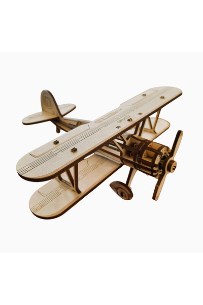 alitowood Çift Kanatlı Ahşap Uçak Modeli, Maket Uçak, Masaüstü, Hatıra, Hediye, Veranda, Ev Ofis Dekorasyonu