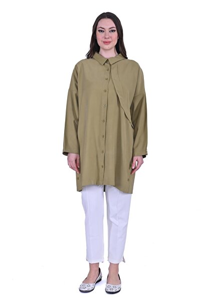 Invee Болеро Модальна сорочка ОЛІЙНО-ЗЕЛЕНА