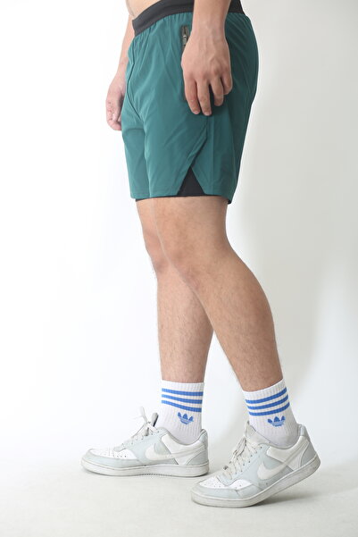 Man Of Man Gefütterte Strumpfhosen-Shorts für Fitnessstudio und Fitness, Unisex, verstecktes Taschendetail