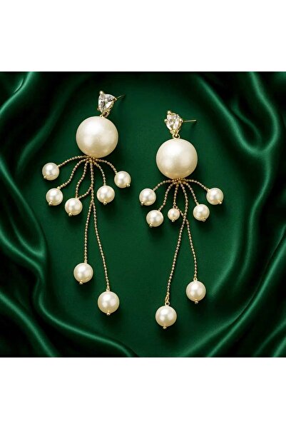 Luxiva Bijuteri Pearl Detailed Earrings