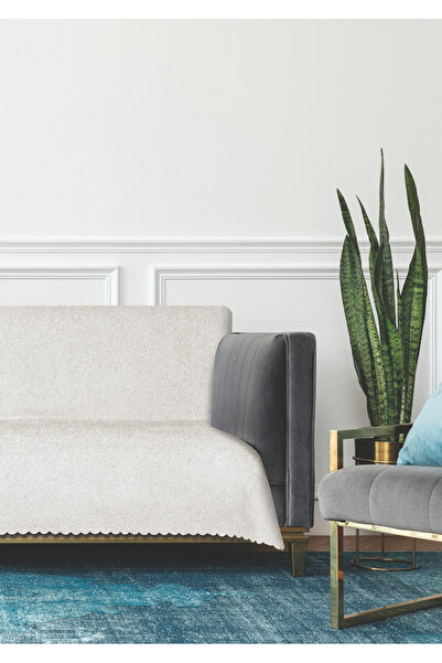 Sivalde Шоніль Тканина Жакардовий Чохол для Дивана Білий, Чохол для Дивана / Канапе, 160x210 см, 1 Штука