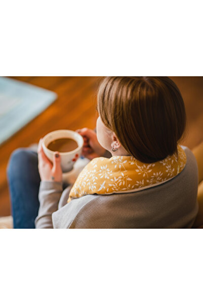CrossBorder Decor Organik Buğday Lavanta Kokulu Isı Torbası - Ağrı Kesici, Kış Için Mükemmel Çözüm [hardal]