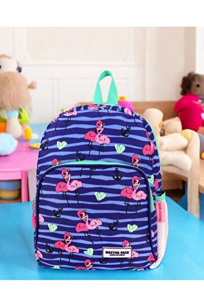 KY Kindergarten Nursery Flamingo Girl's Backpack with Water Bottle Compartmen...