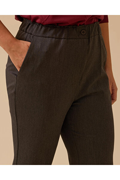 Gala-Xi Plus Size Single Button Straight Leg Pants