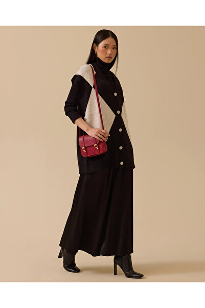 SEÇİL Block Knit Buttoned Cardigan