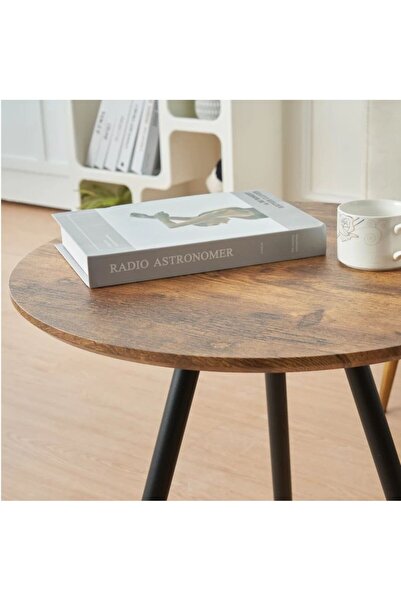 Golden Bark Serving Coffee Tables Set Of 3 Pieces, 34CM, Add Elegance To Your Home -  BROWN/BLACK