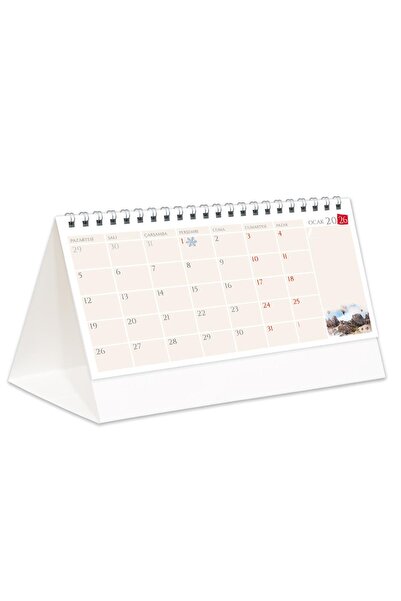 StickerArt 2026 Türkiye Piramit Masa Takvimi Masaüstü Takvim 24x17 cm