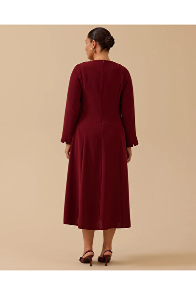 Gala-Xi Büyük Beden Basic Midi Elbise