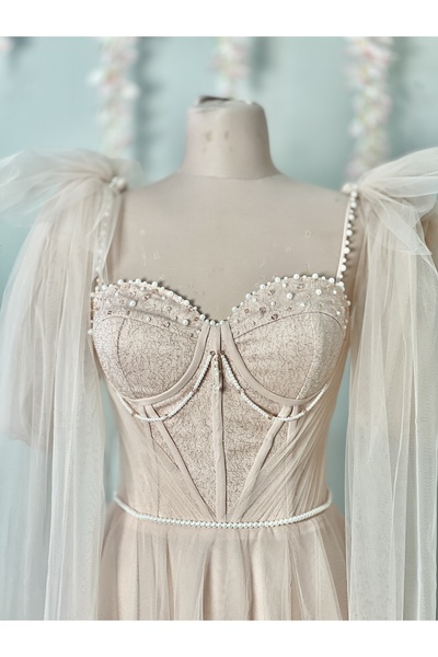 MEDUSA Luna Pearl Söz Nişan Nikah Mezuniyet İsteme Elbisesi