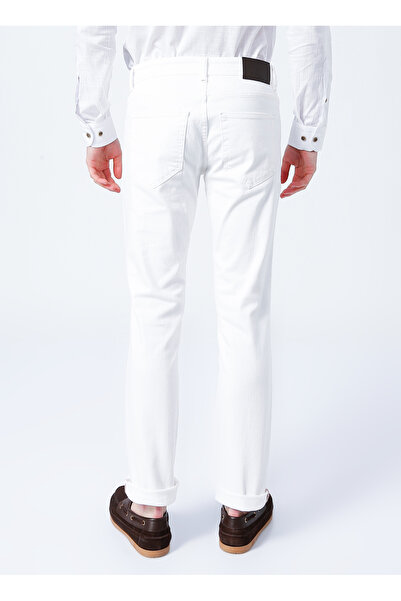 ALTINYILDIZ CLASSICS Normal Bel Dar Paça Slim Fit Beyaz Erkek Pantolon 4A1400000101