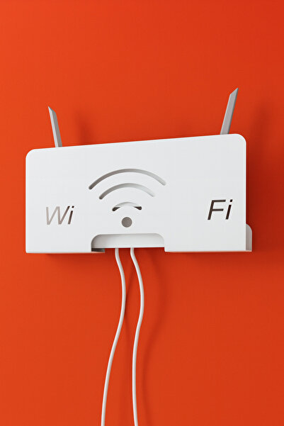 VENON ASILABİLİR BEYAZ METAL WİFİ Modem Saklama Kutusu Pc Bilgisayar Kablo Gizleyici Dekoratif Kutu