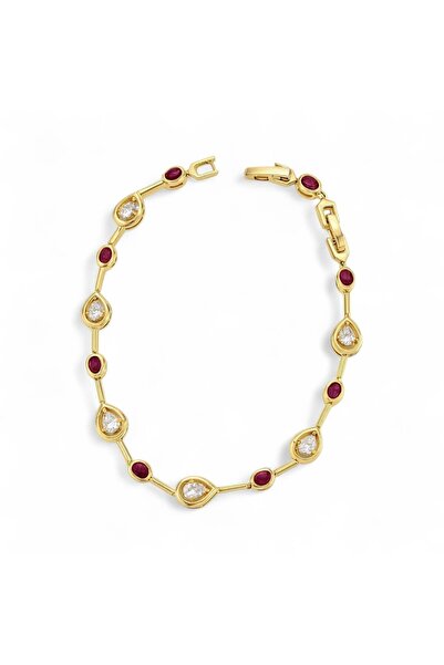 neslyaccessories VIP Seri Fuşya Taşlı Kadın Bileklik
