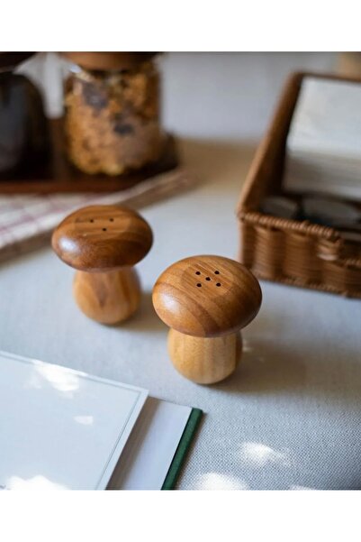 magical dreams "2'li Doğal Bambu Mantar Kapaklı Tuzluk & Biberlik Seti