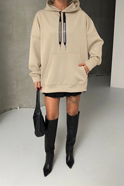 moda paketi Scuba Fabric Comfortable and Stylish Hooded Sweatshirt