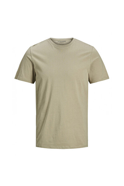 Jack & Jones Κρεμ Ανδρικό T-Shirt 12156101_JJEORGANIC BASIC TEE SS