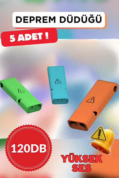 Genç 3D Yüksek Sesli Deprem Düdüğü – Acil Durum ve Hayatta Kalma Düdüğü | Güv...