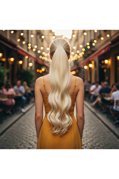 Mina Peruk Tokalı Dalgalı At Kuyruğu - Açık Platin