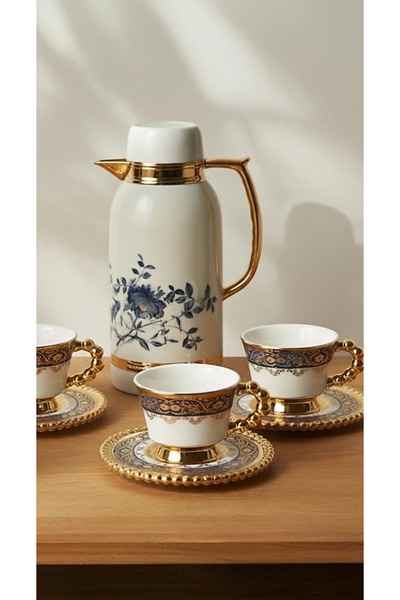 Generic Turkish coffee cup set with saucers