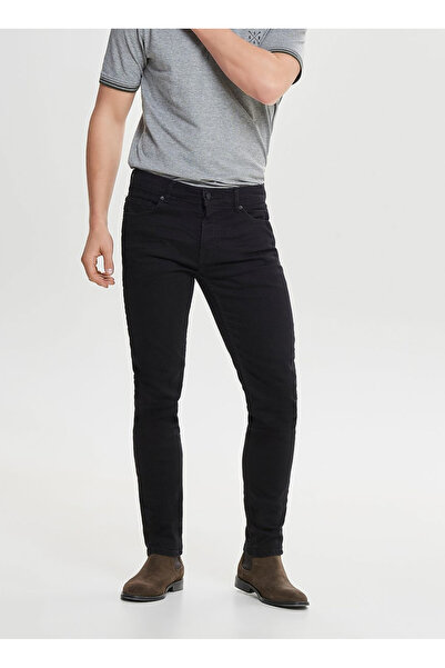 Only & Sons Dar Paça Siyah Erkek Denim Pantolon 22010448