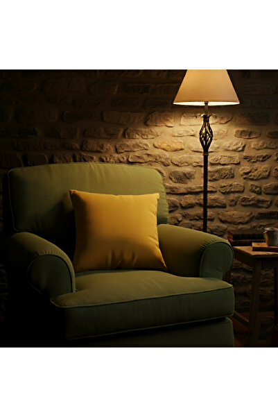 PİKKO HOME حافظة مخملية صفراء خردل (Y)