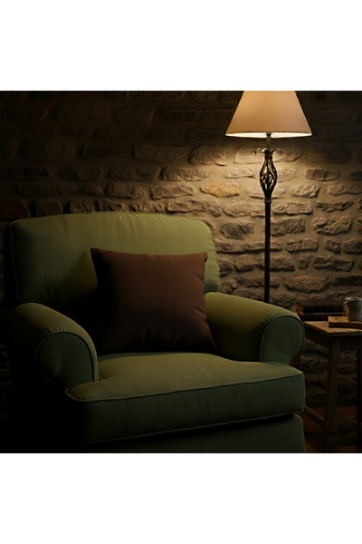 PİKKO HOME غطاء وسادة مخملي بني اللون (Y)