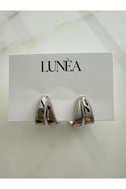 LUNEA Sıralı zirkon taşlı halka küpe