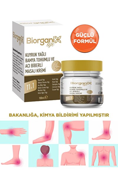 Biorganix Life Kuyruk Yağı Bamya Tohumlu Ve Acı Biberli Masaj Kremi 100 ML