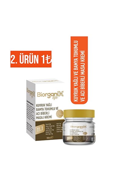 Biorganix Life Kuyruk Yağı Bamya Tohumlu Ve Acı Biberli Masaj Kremi 100 ML