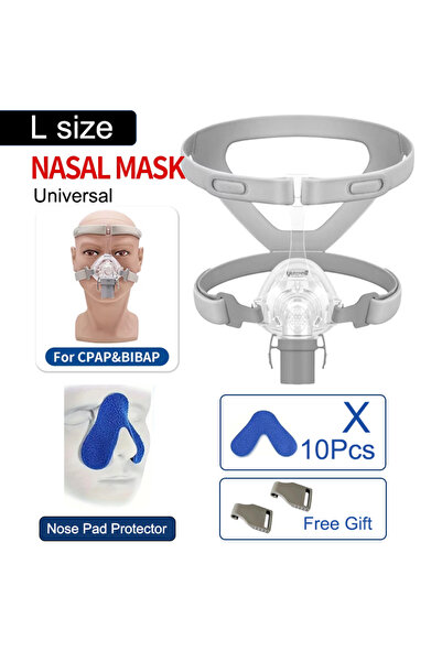 Choice L size Set B YUWELL Nasal Mask CPAP Mask With Headgear Silicon Gel Cushions for Auto CPAP Machine S