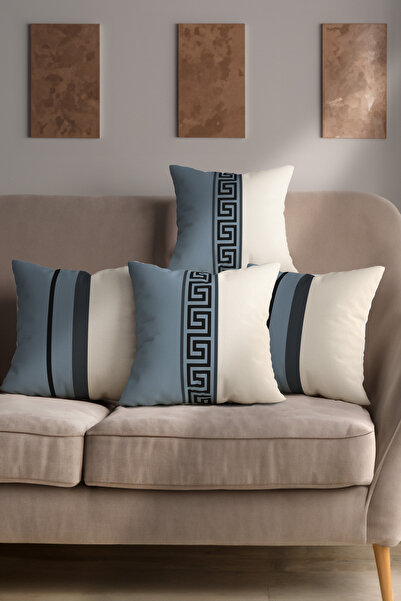 Hayal Dekoratif Set de 4 huse de pernă pentru canapea modernă Wersace dreptun...