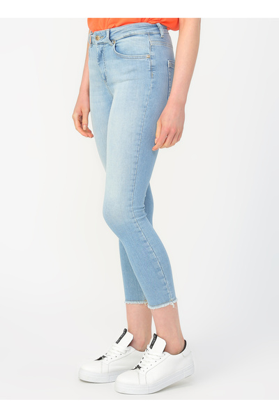 ONLY Γυναικείο Μπλε Μπλε Τζιν με Λεπτομέρεια Ανοιχτό Μπλε 15164319   ONLBLUSH