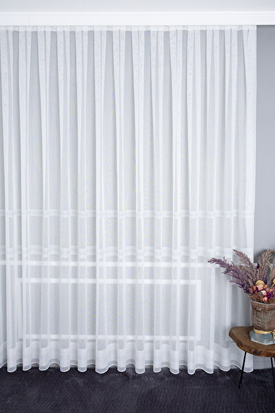 Brillant Gray Plain Tulle Curtain Linen Look Does Not Want Crinkle Ironing