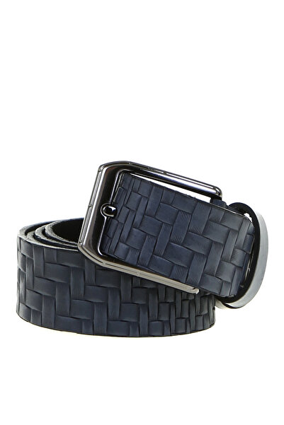 Fabrika Gri Erkek Deri Örme Kemer FRK 106