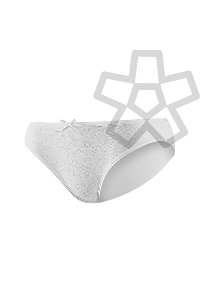 YILDIZ БІКІНІ-ТРУСИ З БАВОВНЯНИМ ВСТАВКОМ, 6 ШТ. БІЛИЙ ЗІРКА КОД3575