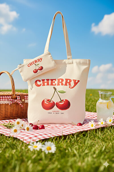 Boom town Desenli Bez Çanta - Sanatsal Omuz Çantası - Kadın Alışveriş Çantası...