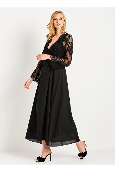 Magic Form Düz Siyah Kadın Sabahlık 31770