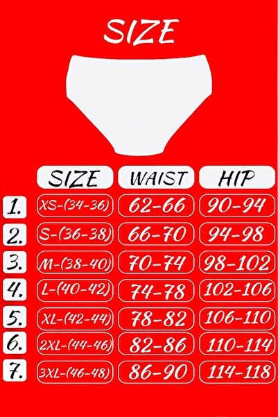 YILDIZ 100% Cotton Heart Shape High Waist Panties, Pack of 6