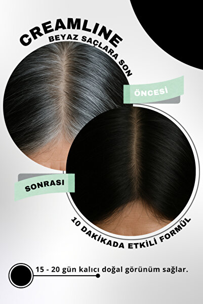Cream Line Kadın ve Erkeklere Özel Geliştirilmiş Saç Siyahlaştırıcı Şampuan 350 ml